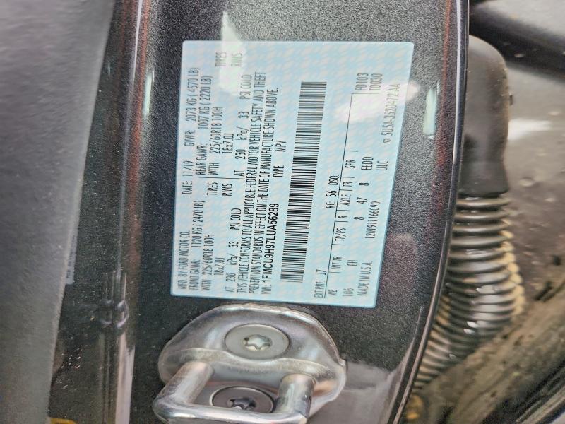 Aukcja sprzedaży 2020 Ford Escape, vin: 1FMCU9H97LUA56289, numer aukcji: 61808956