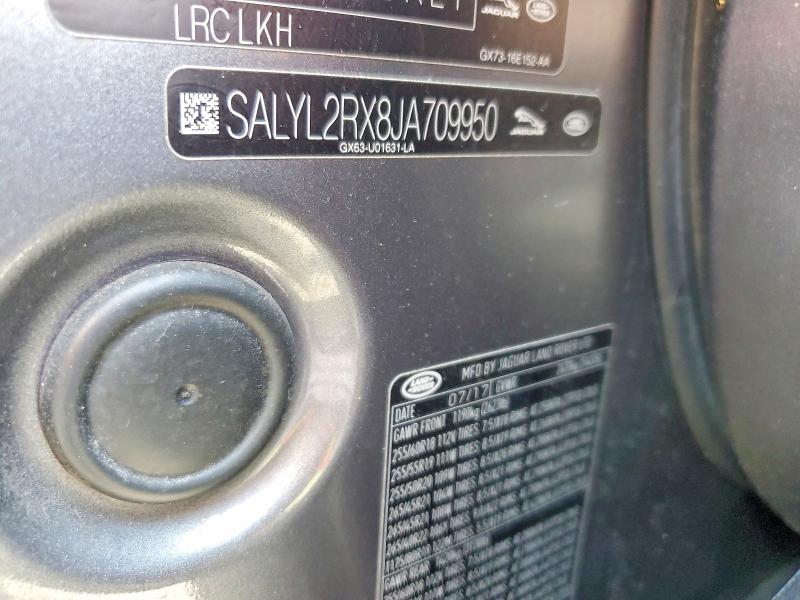 Aukcja sprzedaży 2018 Land Rover Range Rover Velar, vin: SALYL2RX8JA709950, numer aukcji: 61749756