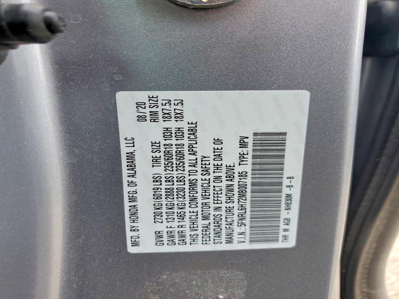 Продажа на аукционе авто 2021 Honda Odyssey, vin: 5FNRL6H72MB007185, номер лота: 62683166