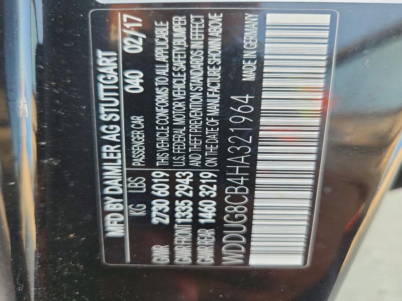 Aukcja sprzedaży 2017 Mercedes-benz S, vin: WDDUG8CB4HA321964, numer aukcji: 62260366