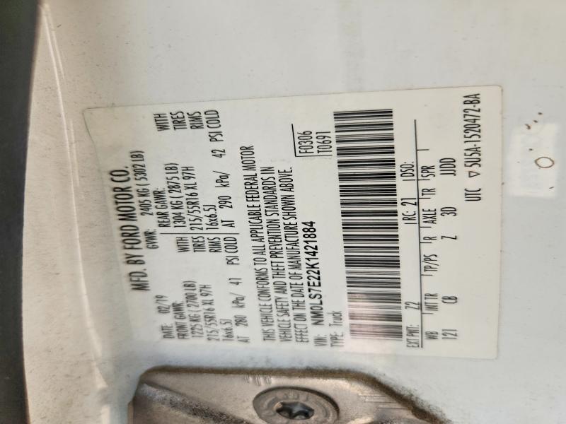 Продаж на аукціоні авто 2019 Ford Transit Connect, vin: NM0LS7E22K1421884, номер лоту: 61558496