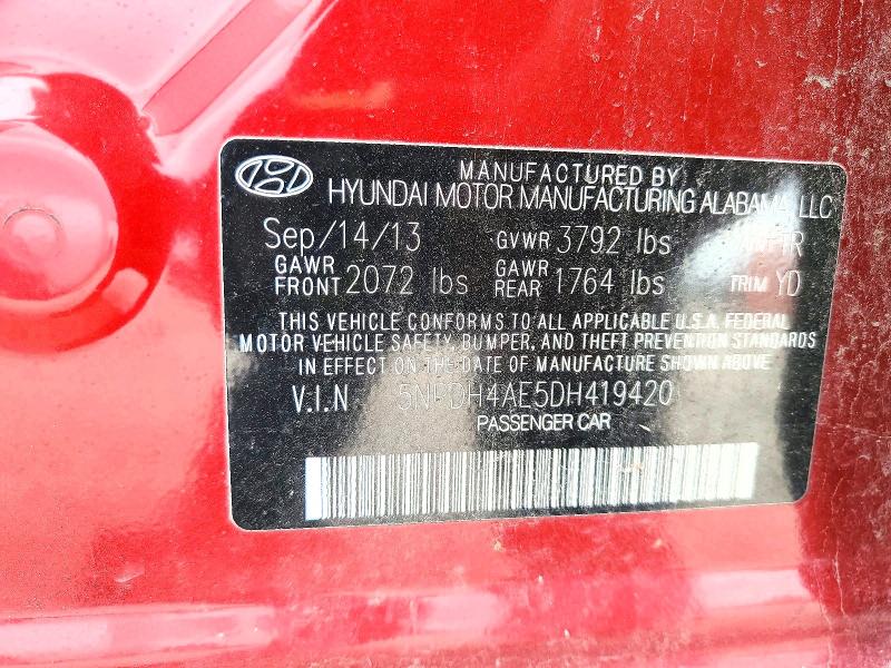 Продажа на аукционе авто 2013 Hyundai Elantra, vin: 5NPDH4AE5DH419420, номер лота: 61777966