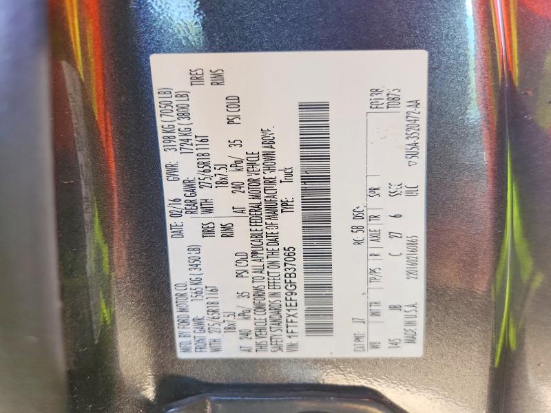 60398996 :رقم المزاد ، 1FTFX1EF9GFB37065 vin ، 2016 Ford F150 مزاد بيع