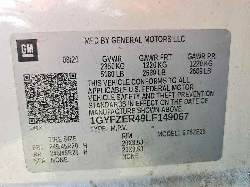 Aukcja sprzedaży 2020 Cadillac Xt4, vin: 1GYFZER49LF149067, numer aukcji: 63570736