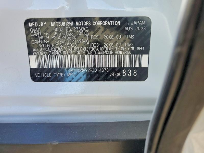 Aukcja sprzedaży 2024 Mitsubishi Outlander, vin: JA4T5WA92RZ014676, numer aukcji: 60526766