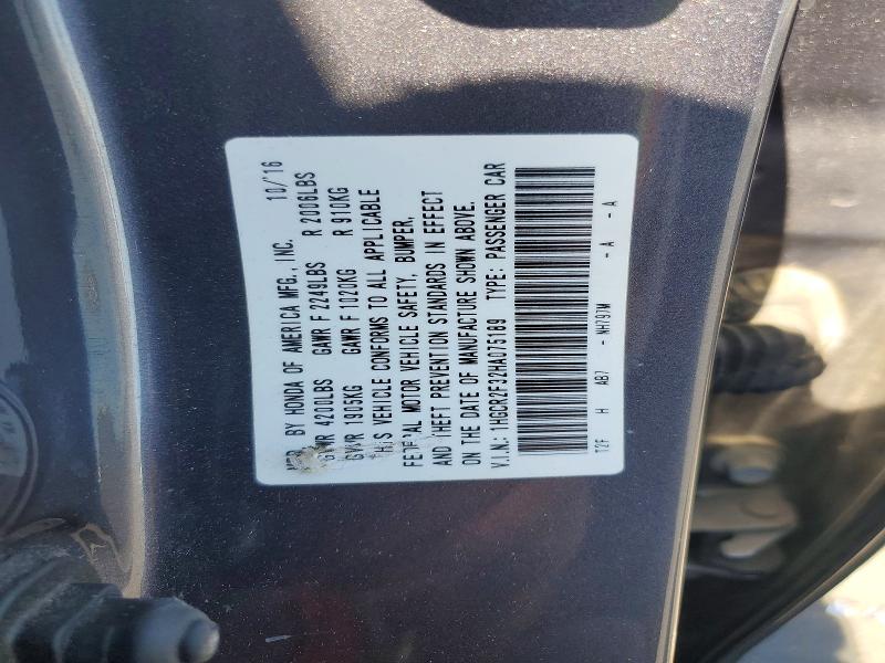 Aukcja sprzedaży 2017 Honda Accord, vin: 1HGCR2F32HA075189, numer aukcji: 61778056