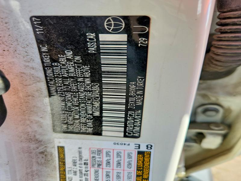 Aukcja sprzedaży 2018 Toyota C-hr, vin: NMTKHMBX2JR048843, numer aukcji: 62207686