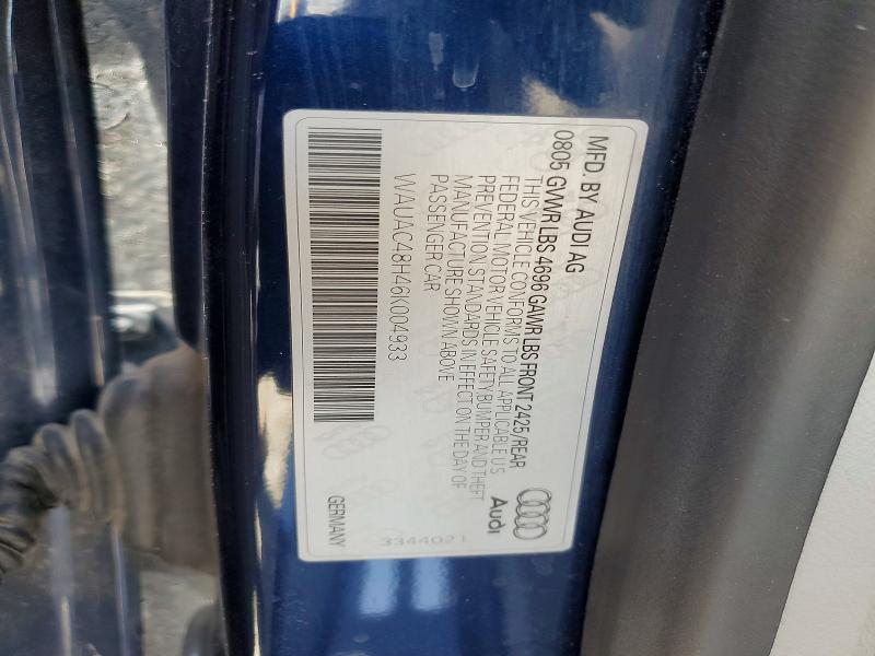 2006 Audi A4 მანქანა იყიდება აუქციონზე, vin: WAUAC48H46K004933, აუქციონის ნომერი: 59400726