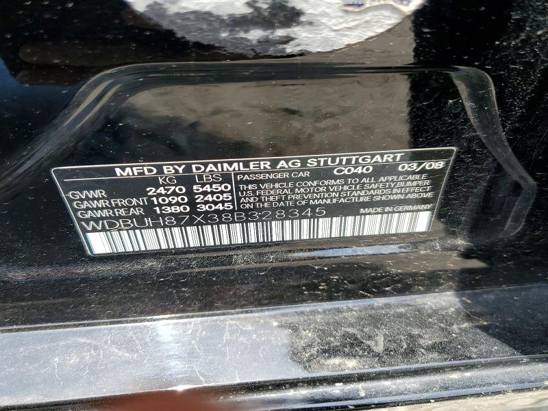 Продажа на аукционе авто 2008 Mercedes-benz E, vin: WDBUH87X38B328345, номер лота: 59391756