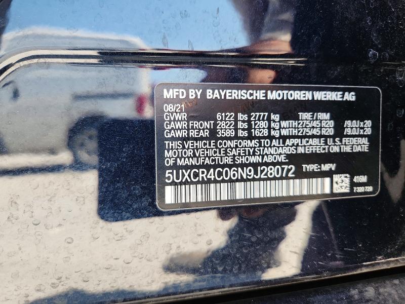 Aukcja sprzedaży 2022 Bmw X5, vin: 5UXCR4C06N9J28072, numer aukcji: 59120506