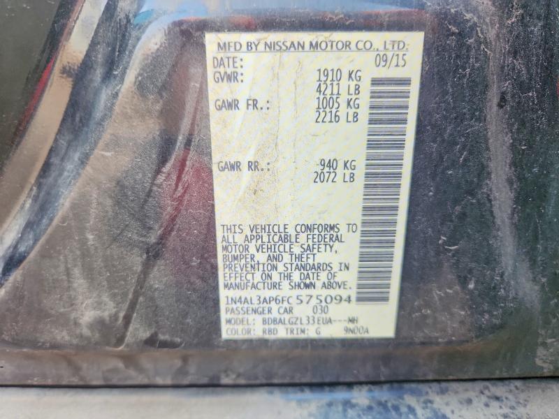Aukcja sprzedaży 2015 Nissan Altima, vin: 1N4AL3AP6FC575094, numer aukcji: 60277776