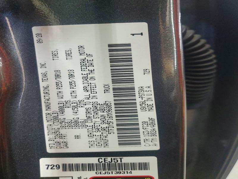 59581176 :رقم المزاد ، 5TFDY5F16MX968057 vin ، 2021 Toyota Tundra مزاد بيع