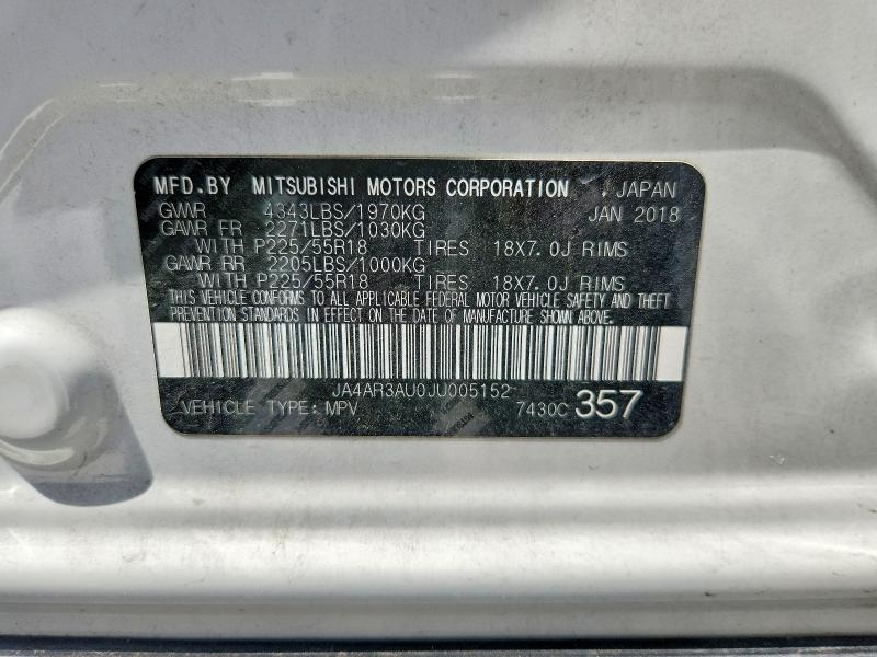 Продаж на аукціоні авто 2018 Mitsubishi Outlander Sport, vin: JA4AR3AU0JU005152, номер лоту: 59671056