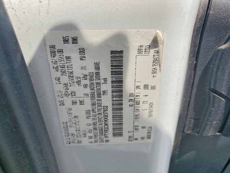 58886606 :رقم المزاد ، 1FTYR2CM1KKB37832 vin ، 2019 Ford Transit مزاد بيع