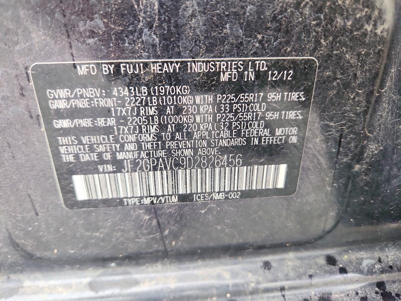 63133766 :رقم المزاد ، JF2GPAVC9D2826456 vin ، 2013 Subaru Xv Crosstrek مزاد بيع