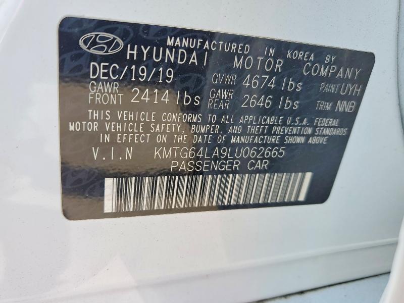 63199396 :رقم المزاد ، KMTG64LA9LU062665 vin ، 2020 Genesis G70 مزاد بيع