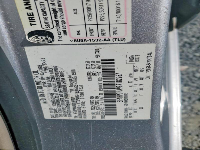 Продажа на аукционе авто 2011 Ford Fusion, vin: 3FAHP0HA9BR182267, номер лота: 61230616