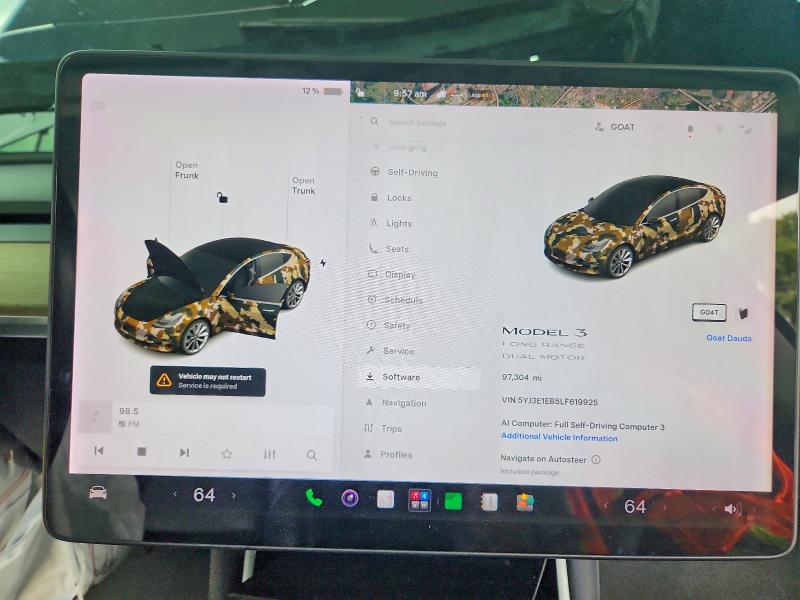 Aukcja sprzedaży 2020 Tesla Model 3, vin: 5YJ3E1EB5LF619925, numer aukcji: 61243066