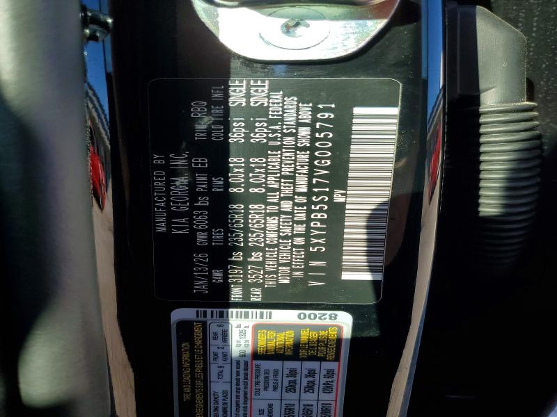 2027 Kia Telluride მანქანა იყიდება აუქციონზე, vin: 5XYPB5S17VG005791, აუქციონის ნომერი: 63014536
