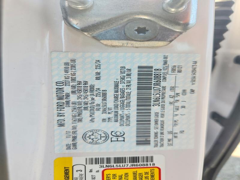 Продажа на аукционе авто 2018 Lincoln Mkz, vin: 3LN6L5LU7JR608818, номер лота: 59668386