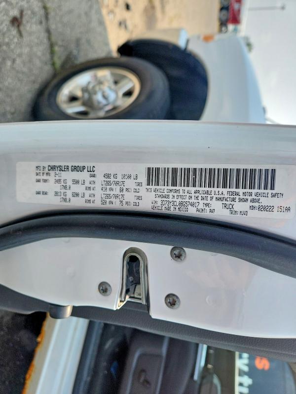 Aukcja sprzedaży 2011 Dodge Ram 3500, vin: 3D73Y3CL0BG574017, numer aukcji: 58829026