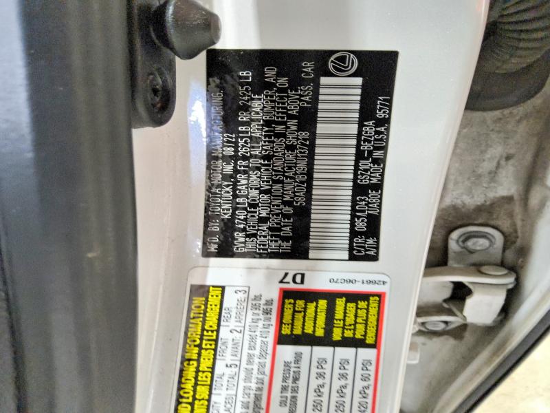Aukcja sprzedaży 2022 Lexus Es 350, vin: 58ADZ1B19NU137218, numer aukcji: 61778846