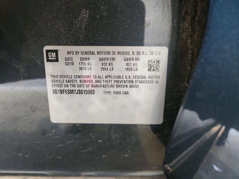 Auction sale of the 2018 Chevrolet Cruze, vin: 3G1BF6SM7JS615903, lot number: 62515556