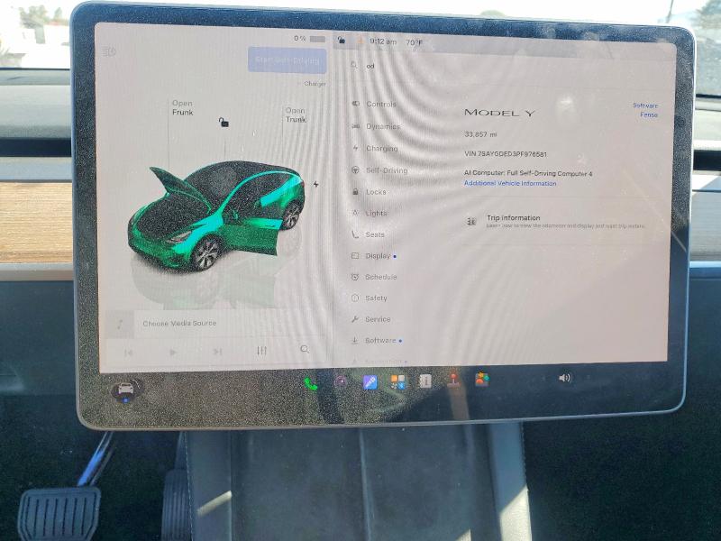 62697306 :رقم المزاد ، 7SAYGDED3PF976581 vin ، 2023 Tesla Model Y مزاد بيع