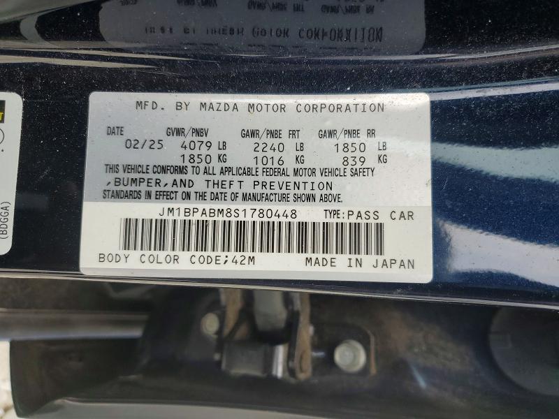 61979336 :رقم المزاد ، JM1BPABM8S1780448 vin ، 2025 Mazda 3 مزاد بيع