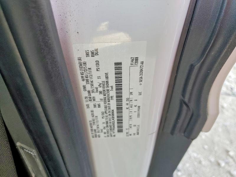 Aukcja sprzedaży 2020 Ford Transit, vin: 1FTRS4X82LKB58904, numer aukcji: 60289856