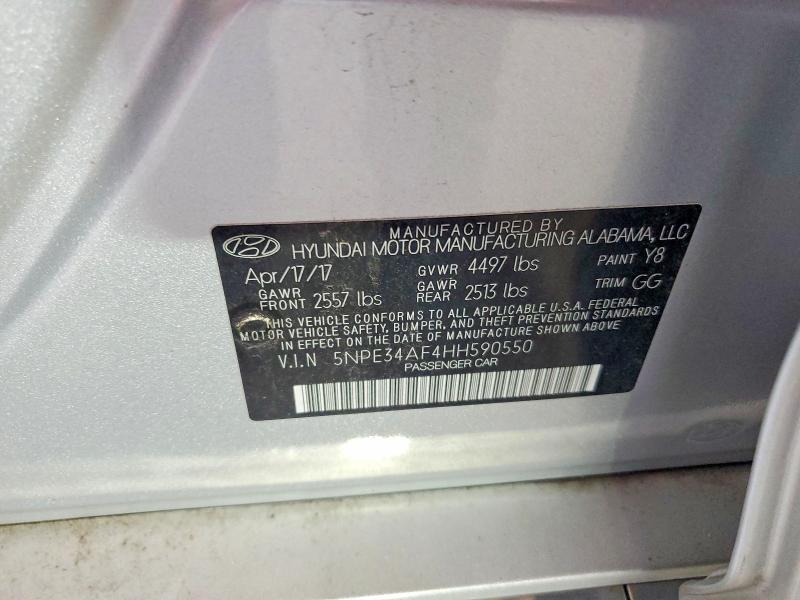 Aukcja sprzedaży 2017 Hyundai Sonata, vin: 5NPE34AF4HH590550, numer aukcji: 61679266