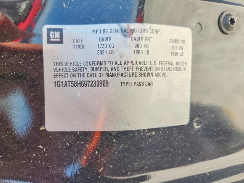 Aukcja sprzedaży 2009 Chevrolet Cobalt, vin: 1G1AT58H697230805, numer aukcji: 63253346