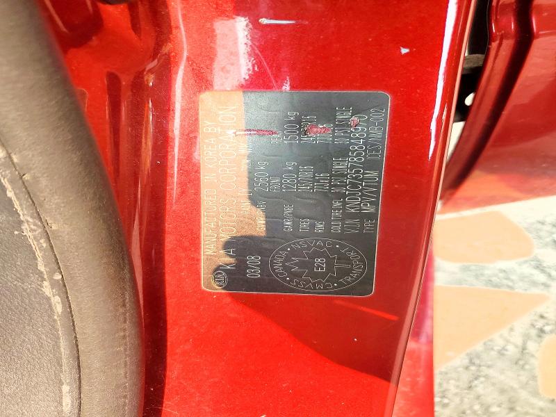 Продаж на аукціоні авто 2008 Kia Sorento, vin: KNDJC735785848970, номер лоту: 60818366