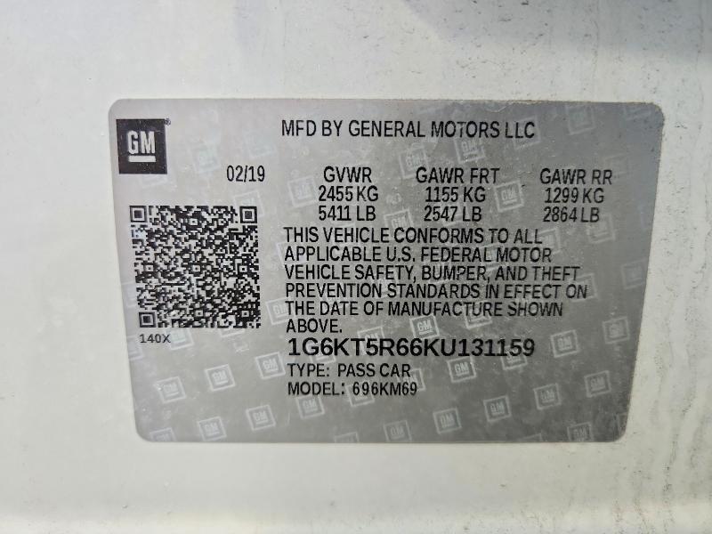 Aukcja sprzedaży 2019 Cadillac Ct6, vin: 1G6KT5R66KU131159, numer aukcji: 59677526