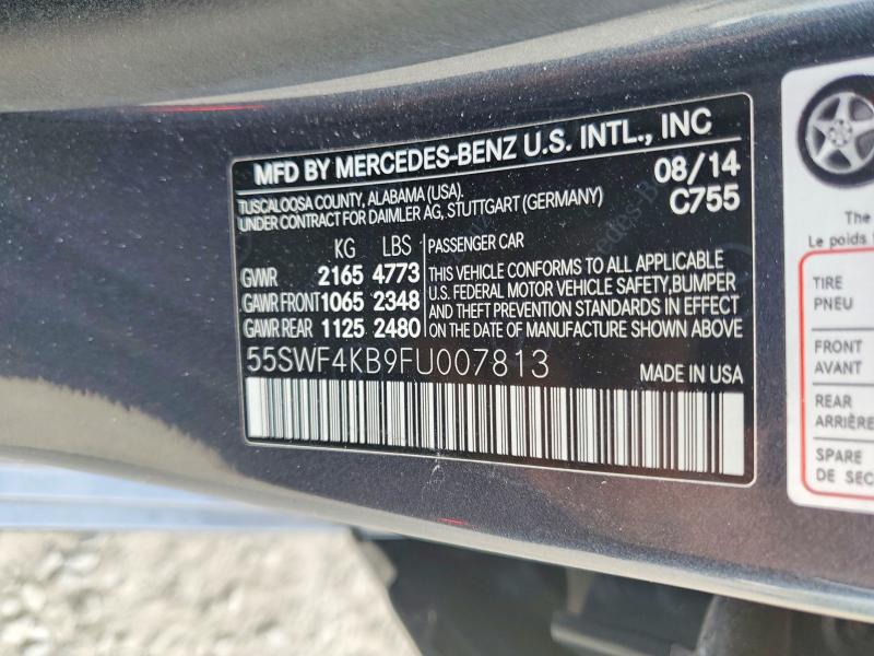 Aukcja sprzedaży 2015 Mercedes-benz C, vin: 55SWF4KB9FU007813, numer aukcji: 62121976