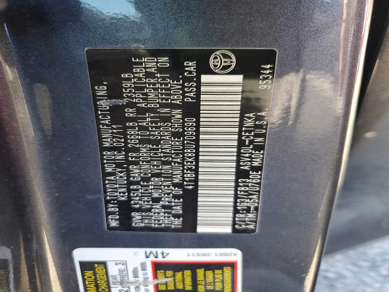 Продаж на аукціоні авто 2011 Toyota Camry, vin: 4T1BF3EK8BU709690, номер лоту: 63074226