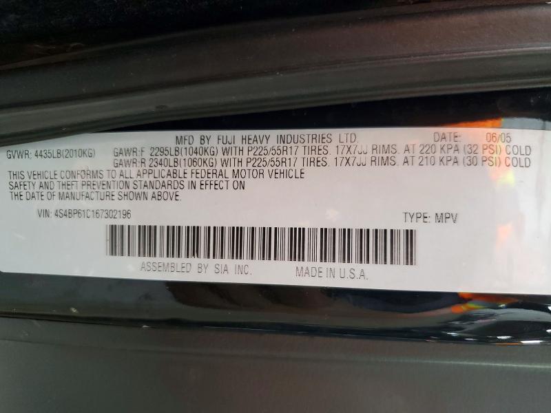 Aukcja sprzedaży 2006 Subaru Legacy, vin: 4S4BP61C167302196, numer aukcji: 62774056
