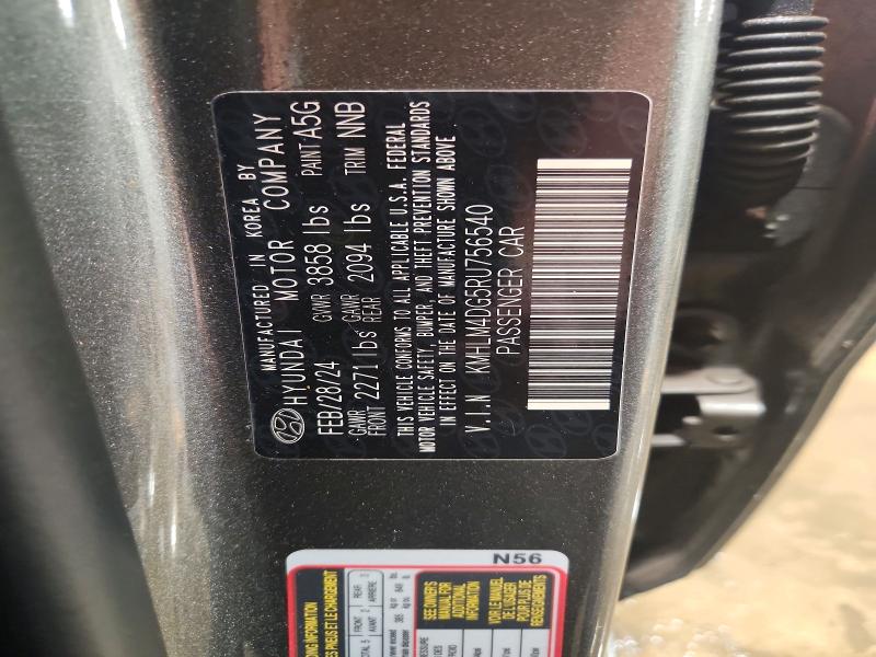 Продаж на аукціоні авто 2024 Hyundai Elantra, vin: KMHLM4DG5RU756540, номер лоту: 60159656