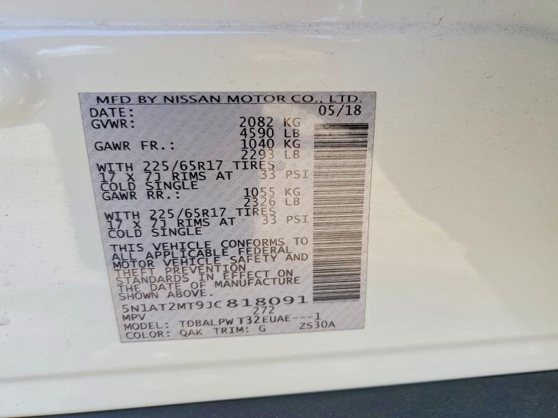 Продажа на аукционе авто 2018 Nissan Rogue, vin: 5N1AT2MT9JC818091, номер лота: 63247376