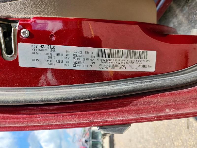 Aukcja sprzedaży 2016 Chrysler Town & Country, vin: 2C4RC1BG1GR198022, numer aukcji: 59147816