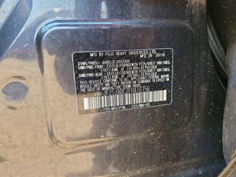 Aukcja sprzedaży 2015 Subaru Forester, vin: JF2SJADC2FH416756, numer aukcji: 62008416