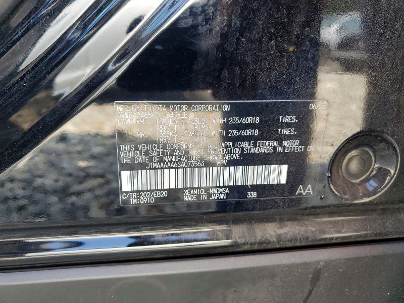 59118636 :رقم المزاد ، JTMAAAAA6SA073563 vin ، 2025 Toyota Bz4x مزاد بيع