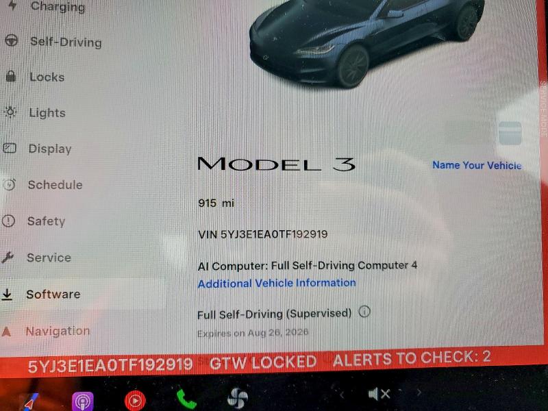 2026 Tesla Model 3 მანქანა იყიდება აუქციონზე, vin: 5YJ3E1EA0TF192919, აუქციონის ნომერი: 59986206