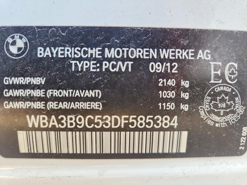Продаж на аукціоні авто 2013 Bmw 335, vin: WBA3B9C53DF585384, номер лоту: 61770546