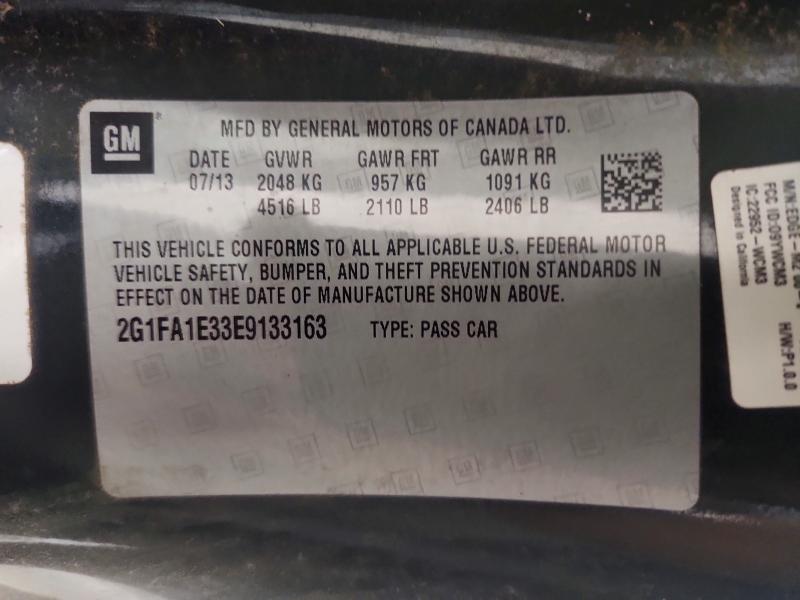 2014 Chevrolet Camaro მანქანა იყიდება აუქციონზე, vin: 2G1FA1E33E9133163, აუქციონის ნომერი: 62642116