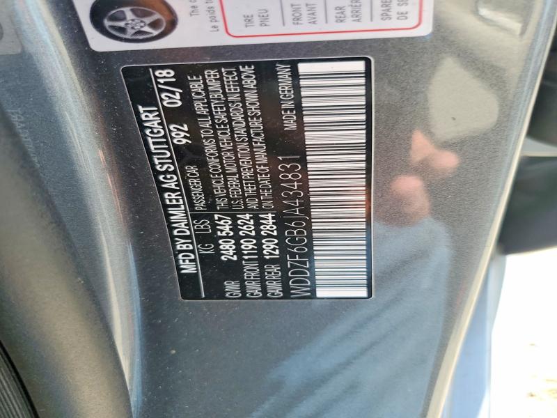 Продаж на аукціоні авто 2018 Mercedes-benz E, vin: WDDZF6GB6JA434831, номер лоту: 62757106