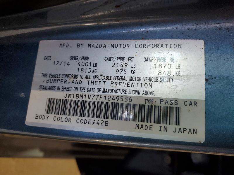 Aukcja sprzedaży 2015 Mazda 3, vin: JM1BM1V77F1249536, numer aukcji: 62117056
