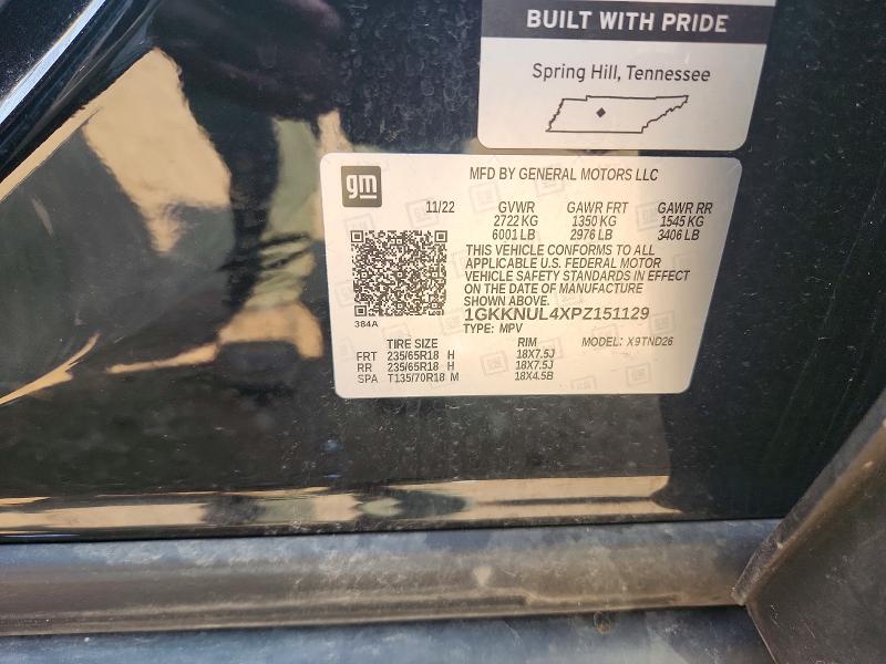 62436246 :رقم المزاد ، 1GKKNUL4XPZ151129 vin ، 2023 Gmc Acadia مزاد بيع