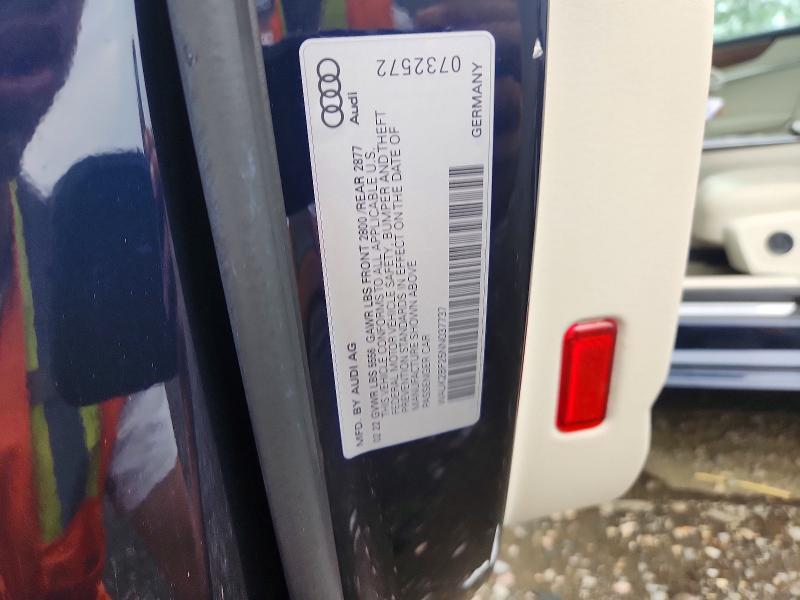 Aukcja sprzedaży 2022 Audi A6, vin: WAUK2BF25NN037737, numer aukcji: 62517856