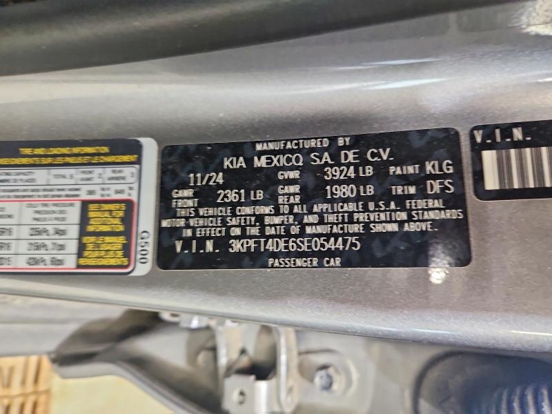 60676396 :رقم المزاد ، 3KPFT4DE6SE054475 vin ، 2025 Kia K4 مزاد بيع